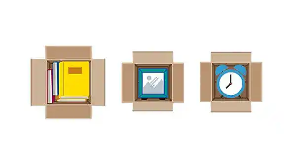 Ejemplos de artículos que se pueden enviar con tarifa plana en cajas pequeñas de UPS
